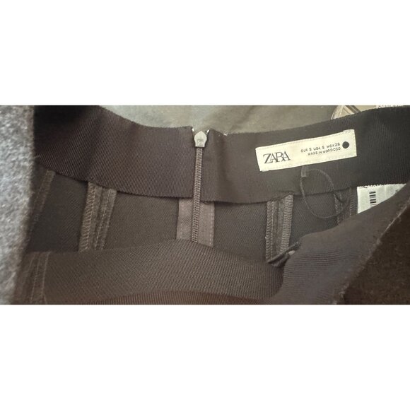 2/$30 Zara Small Black Charcoal Pencil Skirt Polyester Blend - Picture 11 of 12